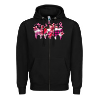 Black cancer ribbon with teeth Zipper Hoodie - AdoDesignShop