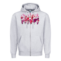 Heather Grey cancer ribbon with teeth Zipper Hoodie - AdoDesignShop