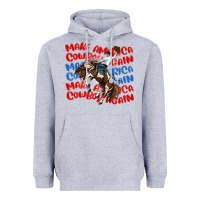 Heather Grey make america cowboy again Heavyweight Hoodie - MaliasSmallBusiness