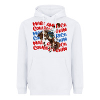 White make america cowboy again Heavyweight Hoodie - MaliasSmallBusiness
