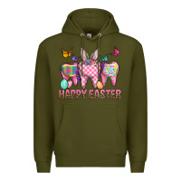 Army Green Happy Easter Dental And Egg Premium Hoodie - BundleAndBundleShop