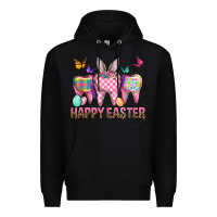 Black Happy Easter Dental And Egg Premium Hoodie - BundleAndBundleShop