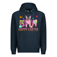 Navy Happy Easter Dental And Egg Premium Hoodie - BundleAndBundleShop