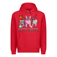 Red Happy Easter Dental And Egg Premium Hoodie - BundleAndBundleShop