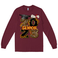 Burgundy gold senıor 2023 Long Sleeve Tee - AdoDesignShop