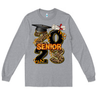 Heather Grey gold senıor 2023 Long Sleeve Tee - AdoDesignShop