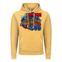 Vintage Mustard one nation under god Vintage Hoodie - Zillion Design Studio