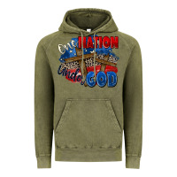 Vintage Olive one nation under god Vintage Hoodie - Zillion Design Studio