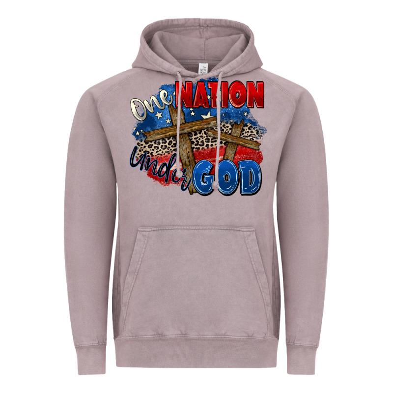 One Nation Under God Vintage Hoodie by Zillion Design Studio | Teevron