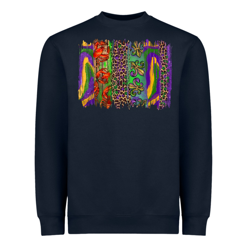 Mardi Gras Brushstroke Heavyweight Sweatshirt by RanaPortraitStore | Teevron