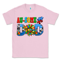 Bubblegum Pink ausome autism dad Classic Tee - AdoDesignShop