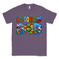 Lavender ausome autism dad Classic Tee - AdoDesignShop