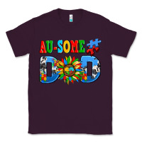 Plum ausome autism dad Classic Tee - AdoDesignShop
