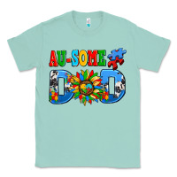 Seafoam ausome autism dad Classic Tee - AdoDesignShop