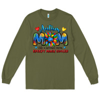Army Green autism mom like a normal mom except much cooler Long Sleeve Tee - JahusDesignShop