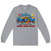 Heather Grey autism mom like a normal mom except much cooler Long Sleeve Tee - JahusDesignShop