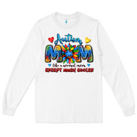 White autism mom like a normal mom except much cooler Long Sleeve Tee - JahusDesignShop
