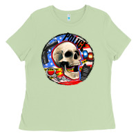 Matcha police skull and police equipment Ladies Tee - AdoDesignShop