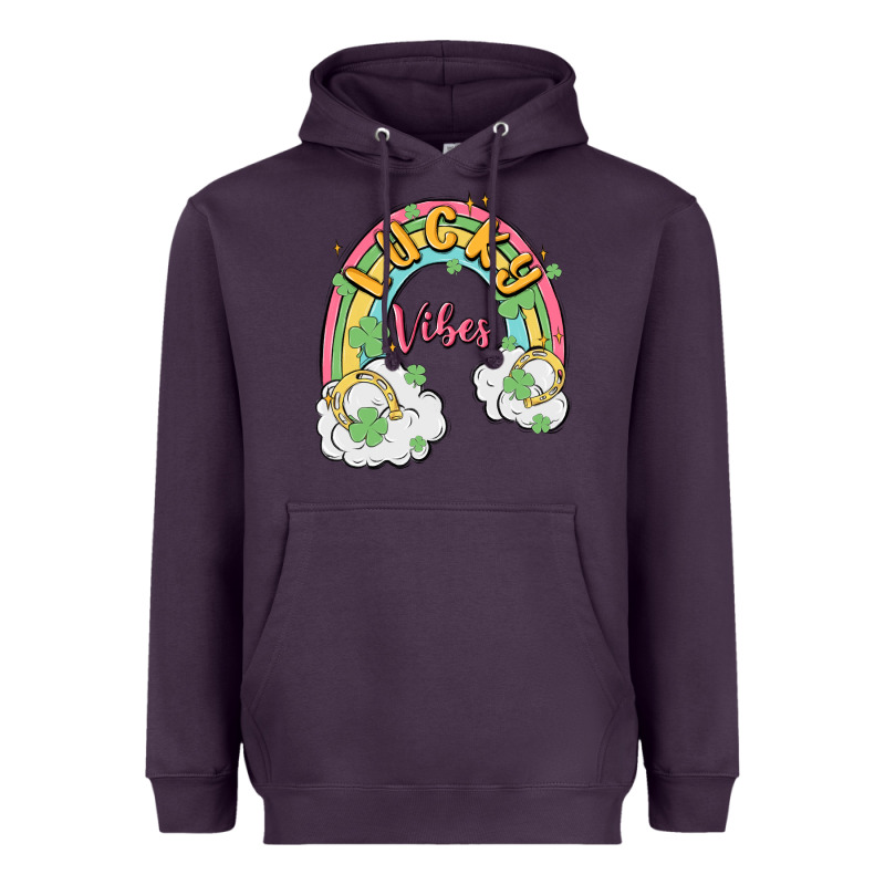Lucky Vibes Heavyweight Hoodie by MaliasSmallBusiness | Teevron