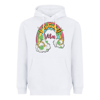 White lucky vibes Heavyweight Hoodie - MaliasSmallBusiness