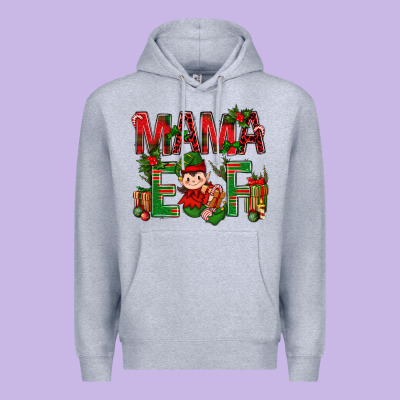 Mama Elf With Gift Christmas Premium Hoodie Designed By Bundleandbundleshop