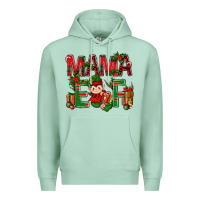 Seafoam Mama Elf With Gift Christmas Premium Hoodie - BundleAndBundleShop