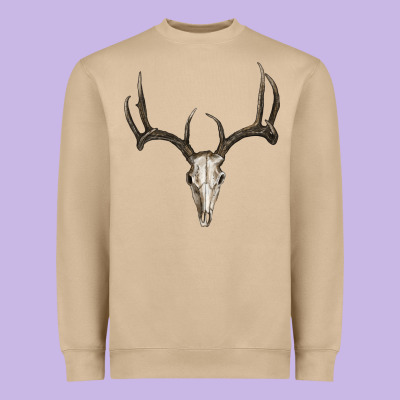 Deer Skull Heavyweight Sweatshirt Designed By Ranaportraitstore