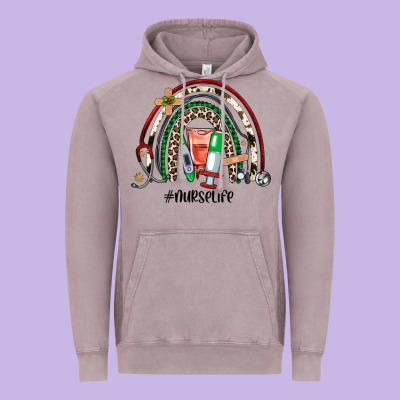 Christmas Nurselife Rainbow Vintage Hoodie Designed By Jahusdesignshop