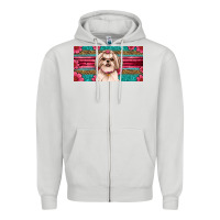 Dove Grey shih tzu license plate Zipper Hoodie - Artiststas