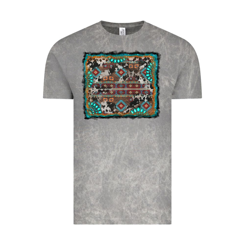 Aztec Background With Gemstone And Cowhide Vintage Tee by RanaPortraitStore | Teevron