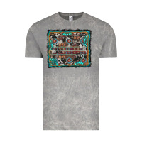 Cloud Rock aztec background with gemstone and cowhide Vintage Tee - RanaPortraitStore
