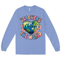 Colony Blue teachers change the world Long Sleeve Tee - JahusDesignShop