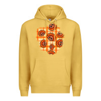 Antique Gold Thanksgiving Turkey With Tartan Patch Premium Hoodie - BundleAndBundleShop