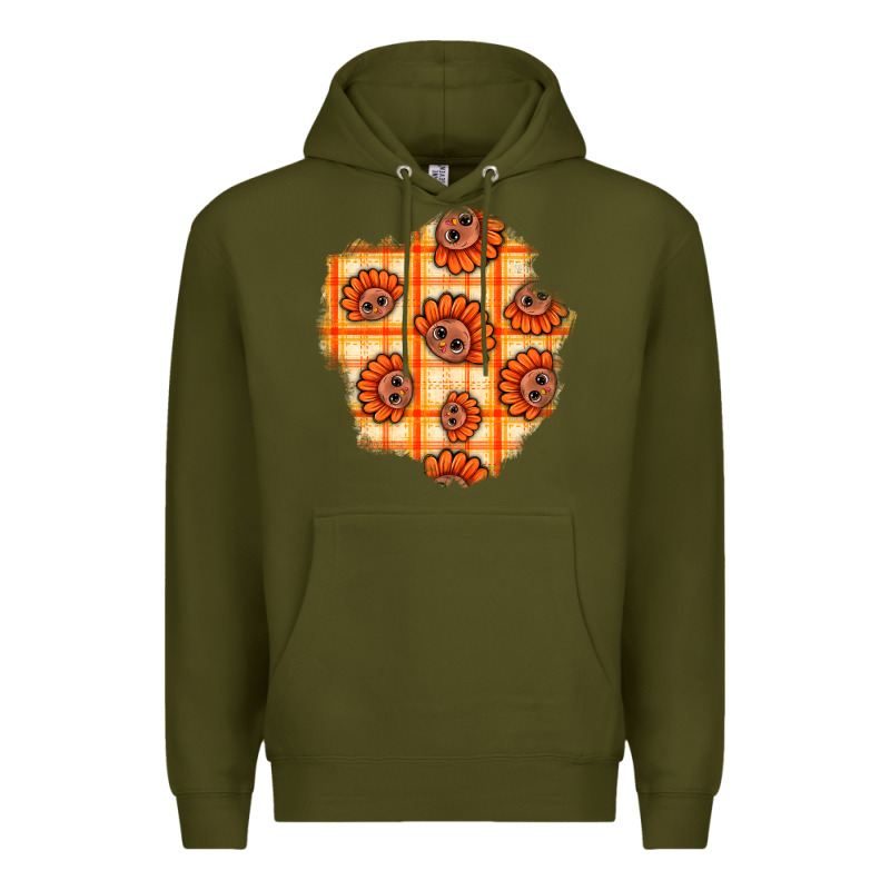 Thanksgiving Turkey With Tartan Patch Premium Hoodie by BundleAndBundleShop | Teevron