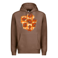 Chestnut Thanksgiving Turkey With Tartan Patch Premium Hoodie - BundleAndBundleShop