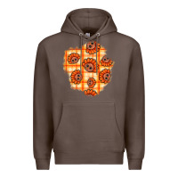 Coffee Thanksgiving Turkey With Tartan Patch Premium Hoodie - BundleAndBundleShop