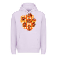 Lilac Thanksgiving Turkey With Tartan Patch Premium Hoodie - BundleAndBundleShop