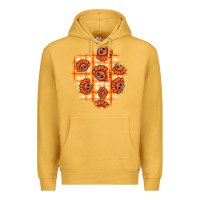 Mustard Thanksgiving Turkey With Tartan Patch Premium Hoodie - BundleAndBundleShop