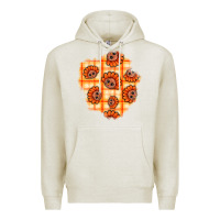 Oatmeal Heather Thanksgiving Turkey With Tartan Patch Premium Hoodie - BundleAndBundleShop