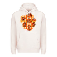 Pale Pink Thanksgiving Turkey With Tartan Patch Premium Hoodie - BundleAndBundleShop
