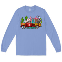 Colony Blue lpn nurse truck with cactus and sunflowers Long Sleeve Tee - AdoDesignShop