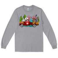 Heather Grey lpn nurse truck with cactus and sunflowers Long Sleeve Tee - AdoDesignShop