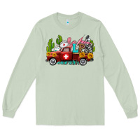 Matcha lpn nurse truck with cactus and sunflowers Long Sleeve Tee - AdoDesignShop