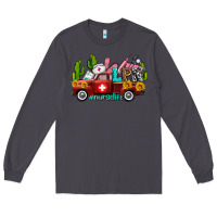 Smoke lpn nurse truck with cactus and sunflowers Long Sleeve Tee - AdoDesignShop
