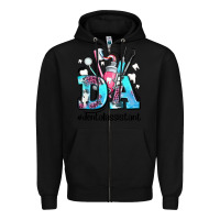 Black da dental assistant Zipper Hoodie - AdoDesignShop