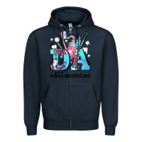 Navy da dental assistant Zipper Hoodie - AdoDesignShop