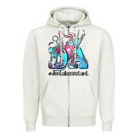 Oatmeal Heather da dental assistant Zipper Hoodie - AdoDesignShop