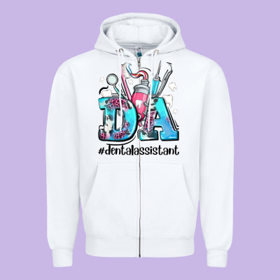 Da Dental Assistant Zipper Hoodie Designed By Adodesignshop