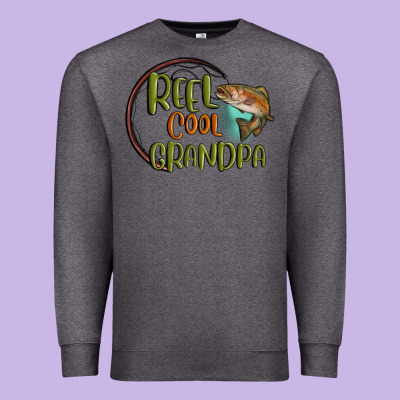 Reel Cool  Grandpa Premium Sweatshirt Designed By Maliassmallbusiness