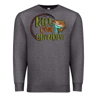 Charcoal Heather reel cool  grandpa Premium Sweatshirt - MaliasSmallBusiness